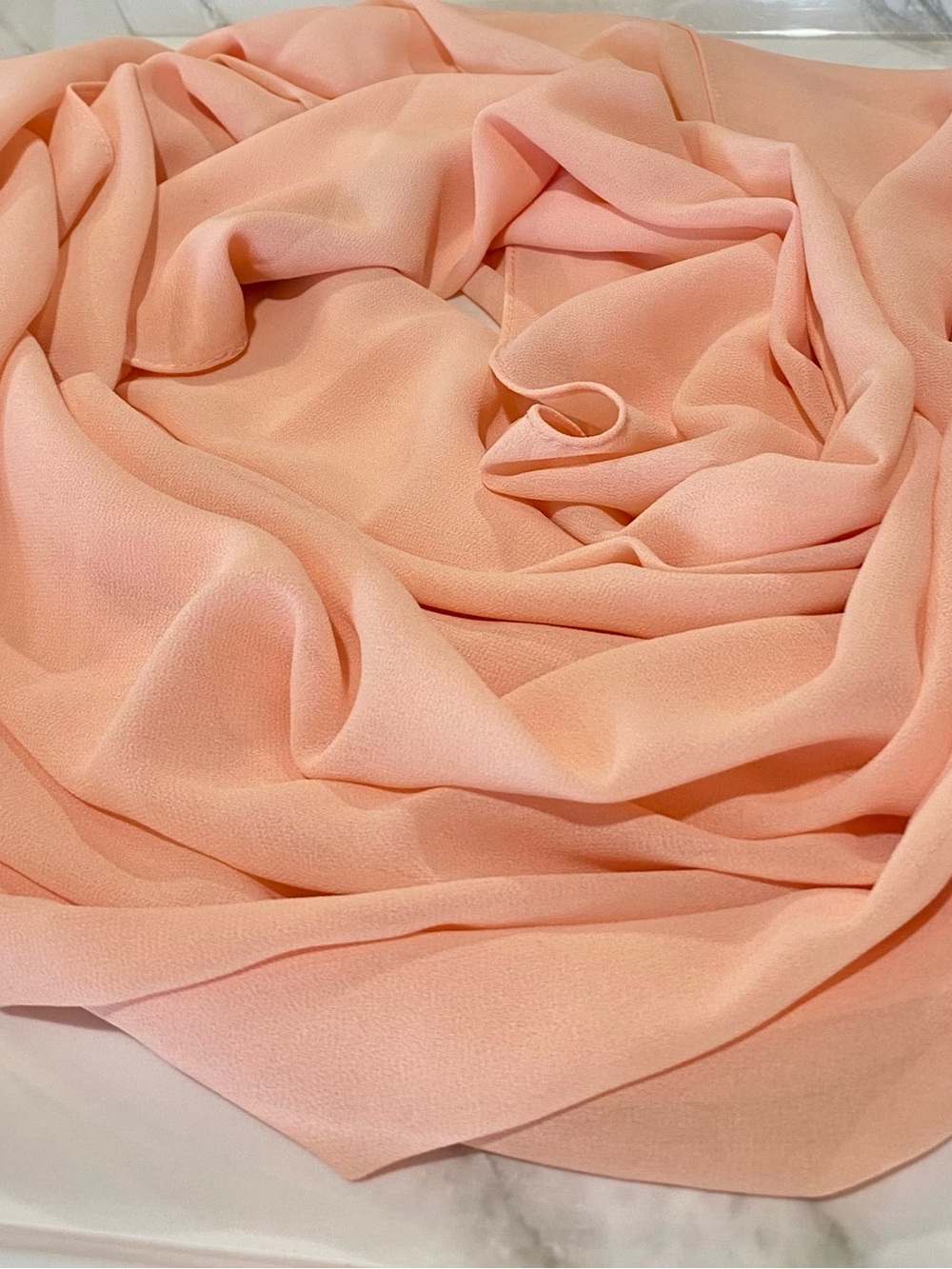 Hijabi Jane Light Peach Chiffon Wrap or Scarf